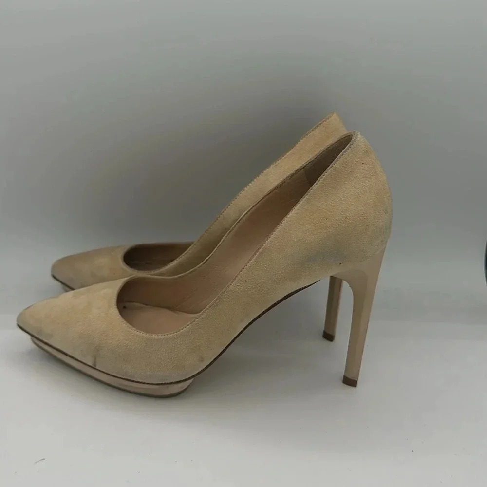 tan Diane Von Furstenberg suede pumps size 5 - Picture 3 of 7